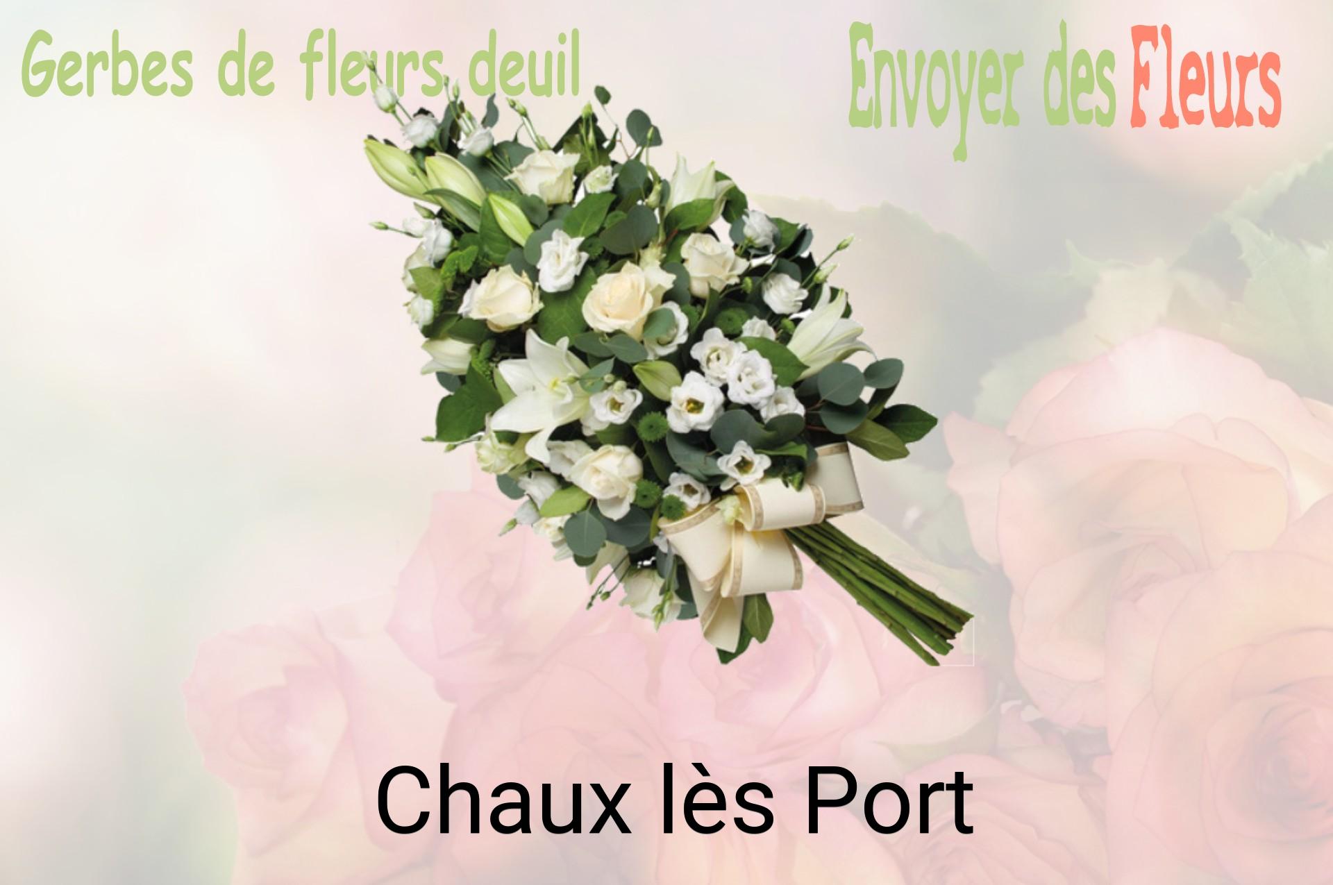 Gerbe de fleurs de deuil livrée à Chaux-lès-Port